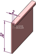 Плинтус Плинтус LA 32  для завода на стену RAL 7046 фото 1 | FLOORDEALER